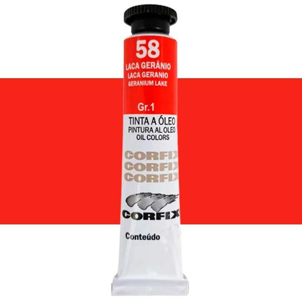 Imagem de Tinta Óleo Corfix 120ml Cor Laca Gerânio 58