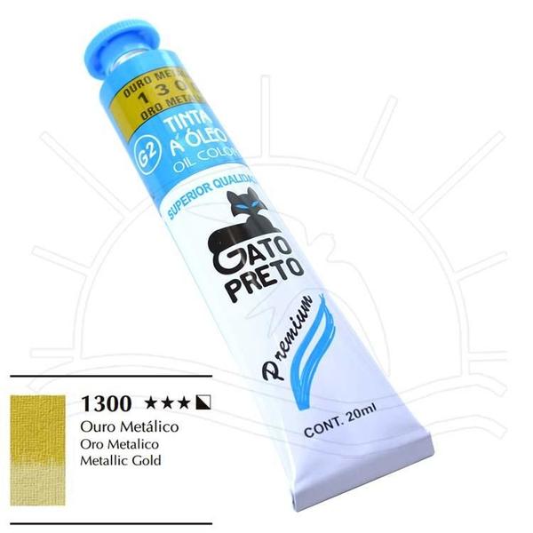 Imagem de Tinta Óleo Gato Preto 20ml - 1300 Ouro Metálico