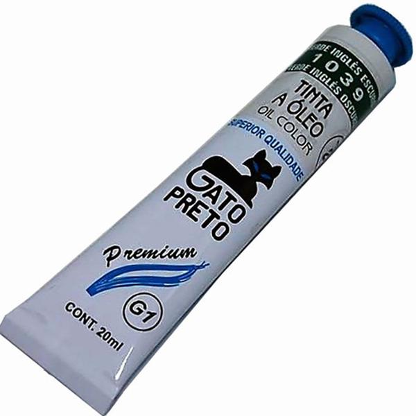 Imagem de Tinta Óleo Gato Preto Verde Inglês Escuro 20ml