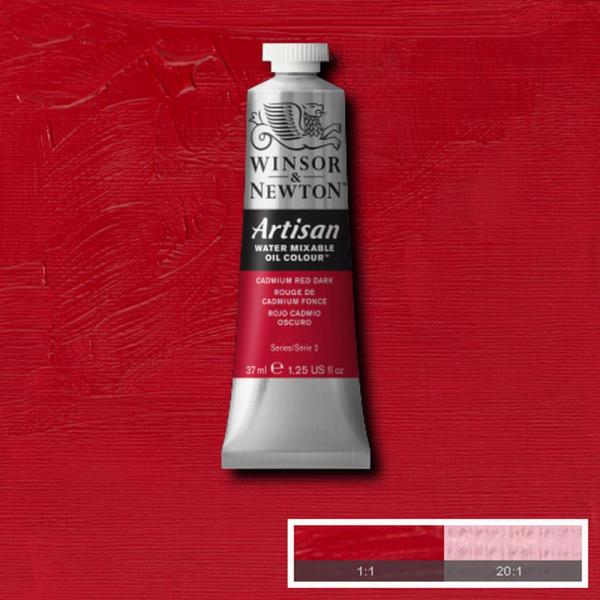 Imagem de Tinta Óleo Solúvel Água Artisan W&n 37ml S2 104 Cad Red Dark