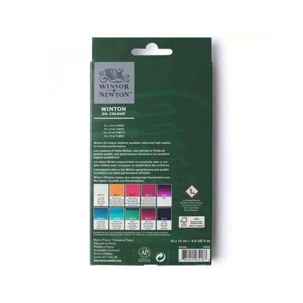 Imagem de Tinta Óleo Winton Winsor & Newton 12ml com 10 Unidades 