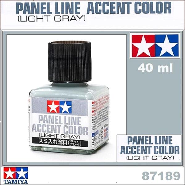 Imagem de Tinta Panel Line Accent Color Light Grey 40Ml Tamiya 87189