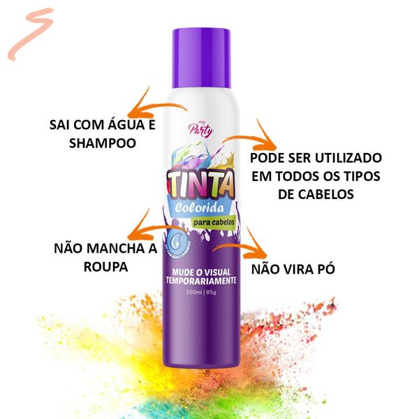 Imagem de Tinta Para Cabelo Lavável Para Crianças Não Tóxica