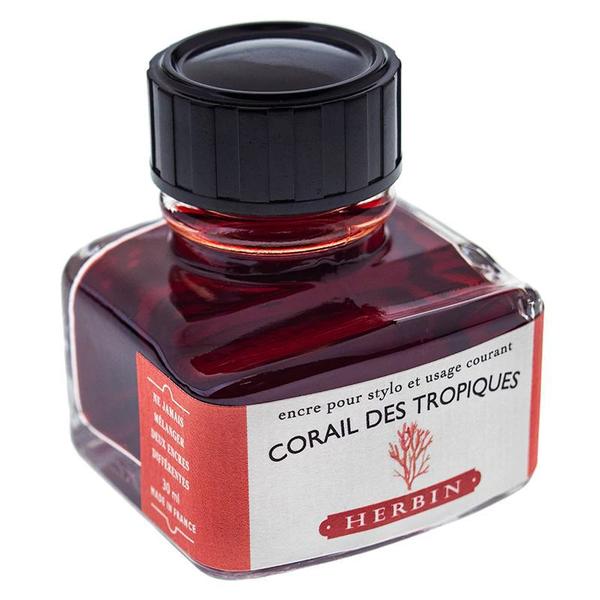 Tinta para Caneta Tinteiro Herbin 30ml Corail Destropiques - J. Herbin Imagem de Tinta para Caneta Tinteiro Herbin 30ml Corail Destropiques