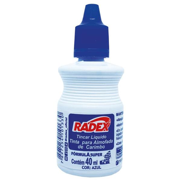 Imagem de Tinta Para Carimbo Azul 40ml 185 Radex