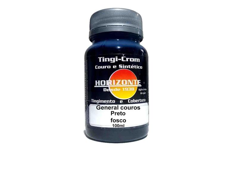 tinta para couro preto fosco 100ml horizonte Imagem de tinta para couro preto fosco 100ml horizonte