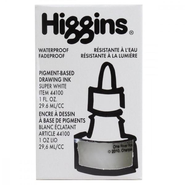 Tinta Para Desenho Higgins 29,6ml Super White 44100 Imagem de Tinta Para Desenho Higgins 29,6ml Super White 44100