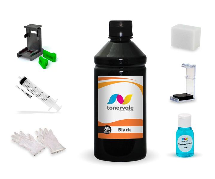 Tinta Para HP 2676 664 - F6V29AB Black 500ml Linha Platinum - Toner Vale Imagem de Tinta Para HP 2676 664 - F6V29AB Black 500ml Linha Platinum