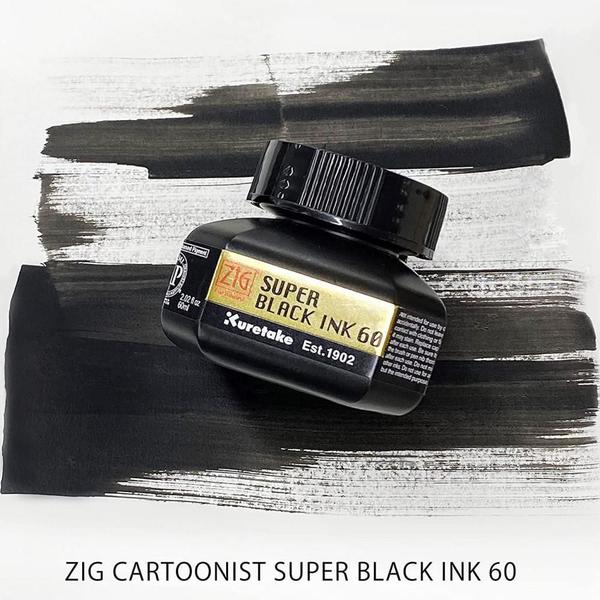 Imagem de Tinta Para Ilustração Super Black Zig Kuretake 60Ml Cnce1056