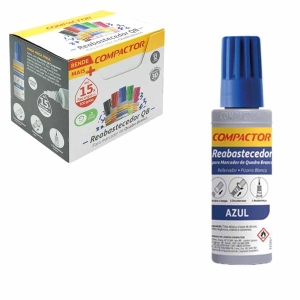 Imagem de Tinta Para Marcador Quadro Branco 30ml Compactor - C/12un