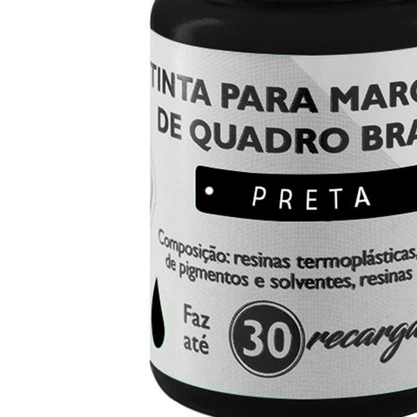 Imagem de Tinta Para Marcador Quadro Branco BRW 20ml Preto  TR6002