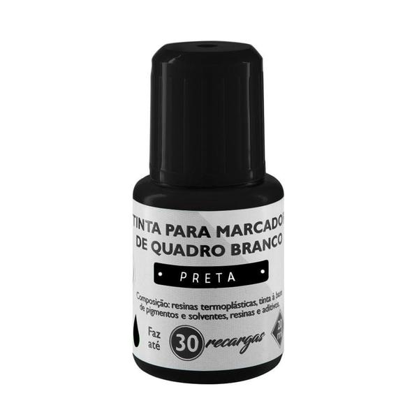 Imagem de Tinta Para Marcador Quadro Branco BRW 20ml Preto  TR6002