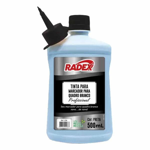Tinta Para Marcador Quadro Branco Preto 500ml 236 Radex - Un Imagem de Tinta Para Marcador Quadro Branco Preto 500ml 236 Radex - Un