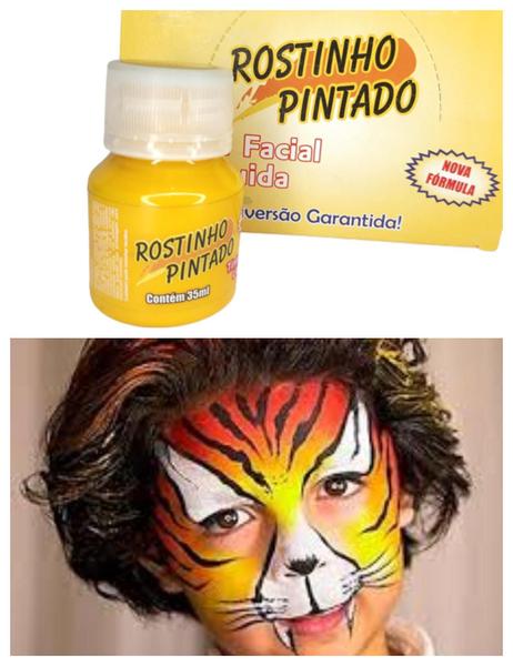 Imagem de Tinta para pintar o rosto liquida Amarelo 35 ml