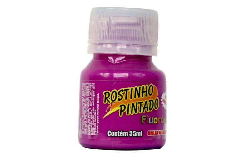 Imagem de Tinta para pintar o rosto liquida Roxo flúor 35 ml