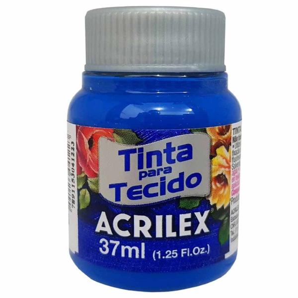Tinta para Tecido 37ml 501 Azul Turquesa Acrilex Imagem de Tinta para Tecido 37ml 501 Azul Turquesa Acrilex