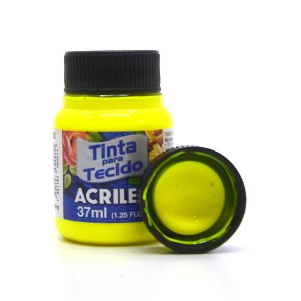 Imagem de Tinta para Tecido Acrilex Fluorescente 37ml