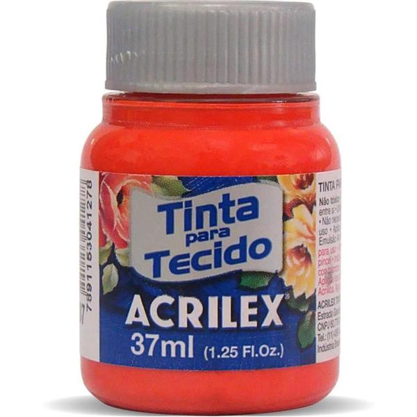 Imagem de Tinta para tecido fosca 37ml vermelho fogo acrilex