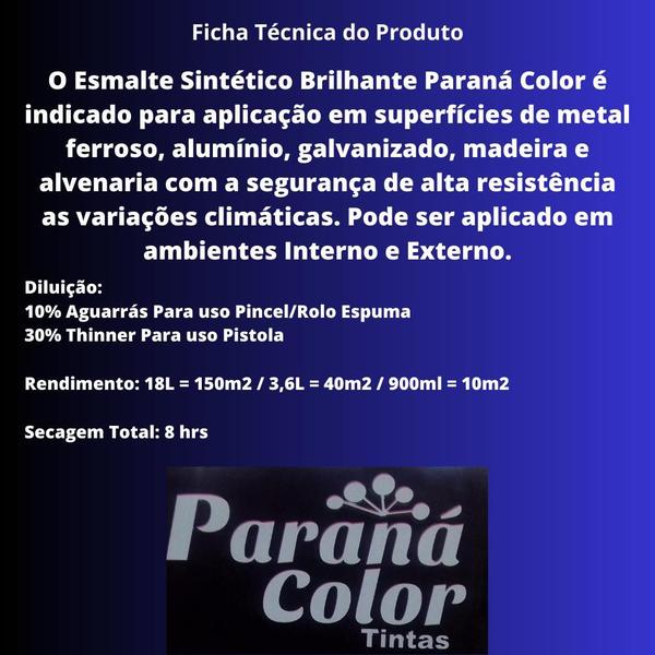 Imagem de Tinta Paraná Color Esmalte Sintético Brilhante Preto 900ml