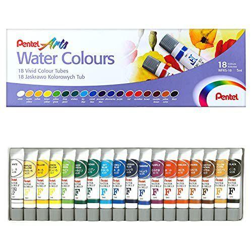 Imagem de Tinta Pintura Aquarela A Base De Agua Pentel 18 Cores