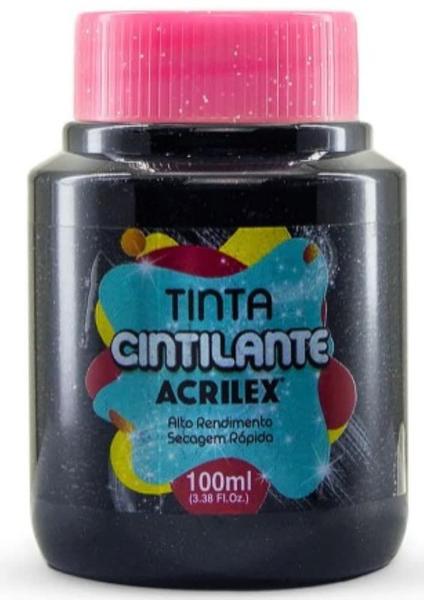 Imagem de Tinta PVA Cintilante 520 100ML Preto Acrilex