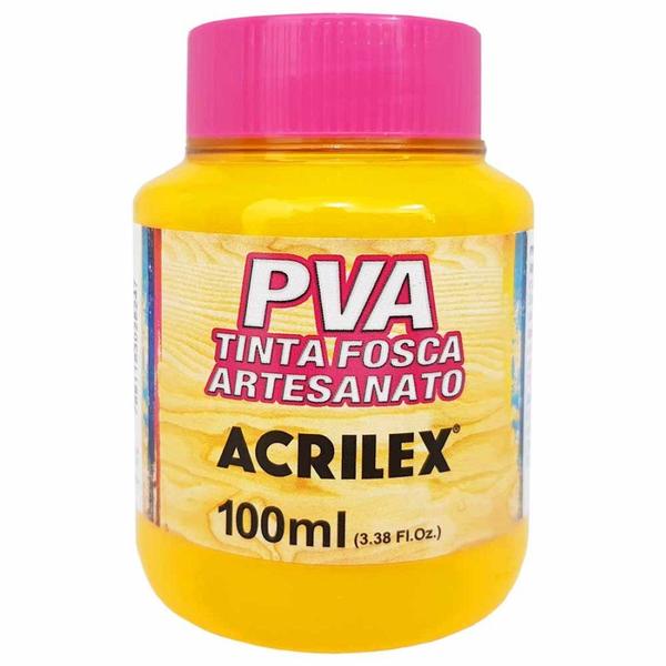 Imagem de Tinta PVA Fosca 100ml 833 Amarelo Gema Acrilex