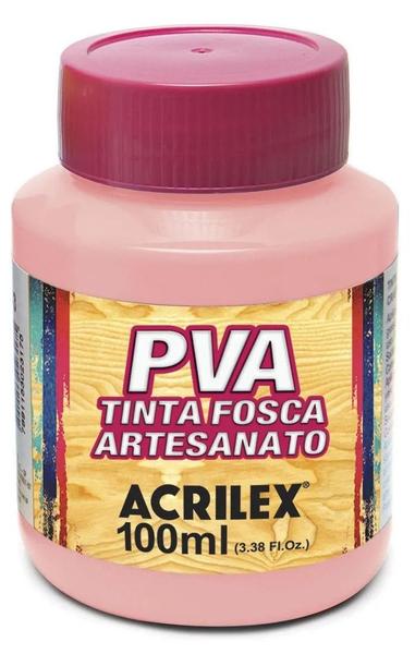 Imagem de Tinta PVA Fosca 100ml Ref 813 Rosa Bebe Acrilex