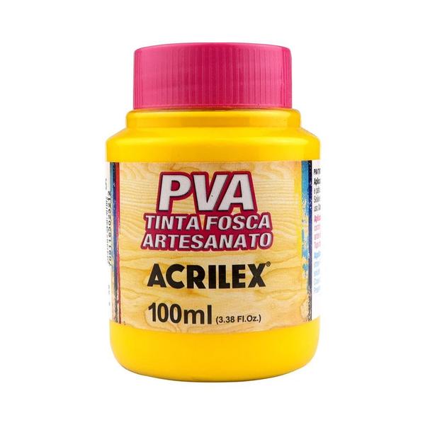 Imagem de Tinta PVA Fosca para Artesanato Acrilex 100ml Cor Amarelo Ouro 505