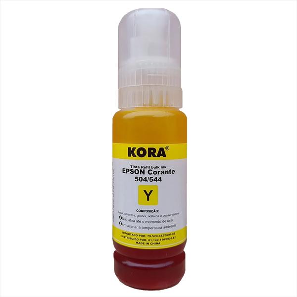 Imagem de Tinta Refil Para Impressoras Bulk Ink Kora Corante 70 ml 504/544 Yellow