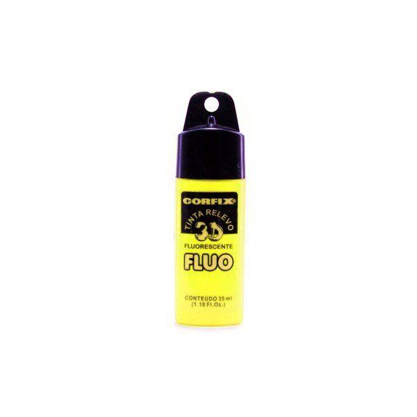 Imagem de Tinta Relevo 3d Fluo Fluorescente 35ml 1002 Amarelo Limão