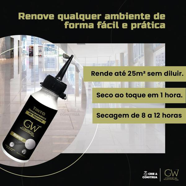 Imagem de Tinta Restauradora de Rejunte Na Cor Bege Premium 200ml Crie & Construa