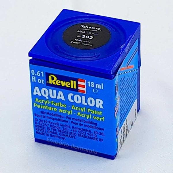 Imagem de Tinta Revell - Agua Color - Preto Fosco 18 ml