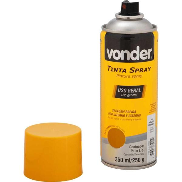 Imagem de Tinta Spray Acrílica Amarelo 350ML/250G Vonder