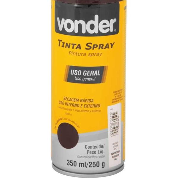 Imagem de Tinta Spray Acrílica Marrom 350ML/250G Vonder