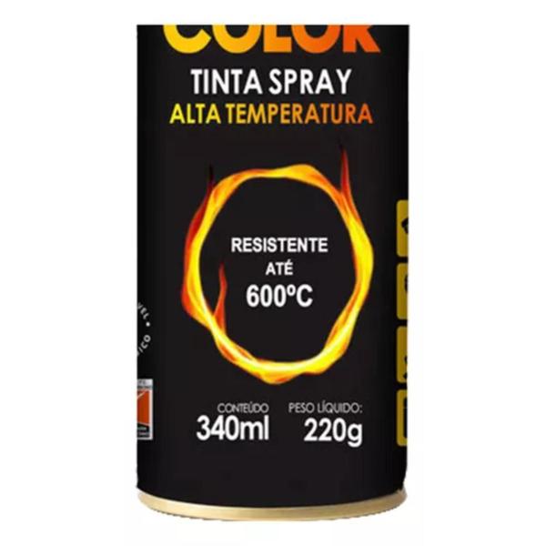 Imagem de Tinta Spray Alta Temperatura Aluminio 340ml - Orbi