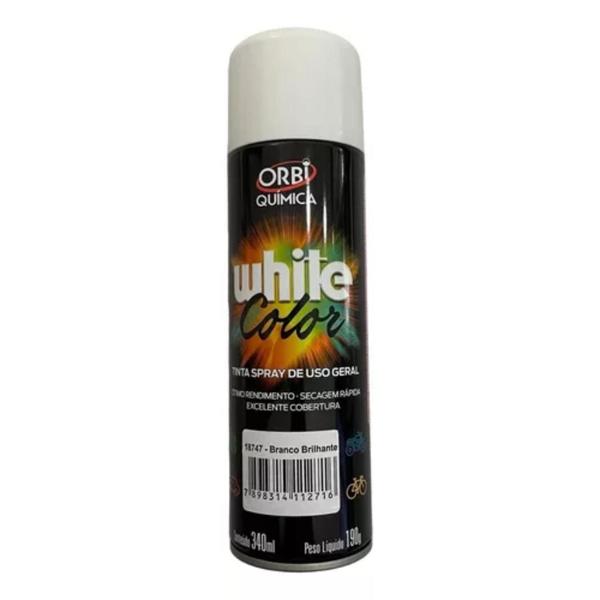 Imagem de Tinta Spray Branco Brilhante Secagem Rapida 340ml - Orbi