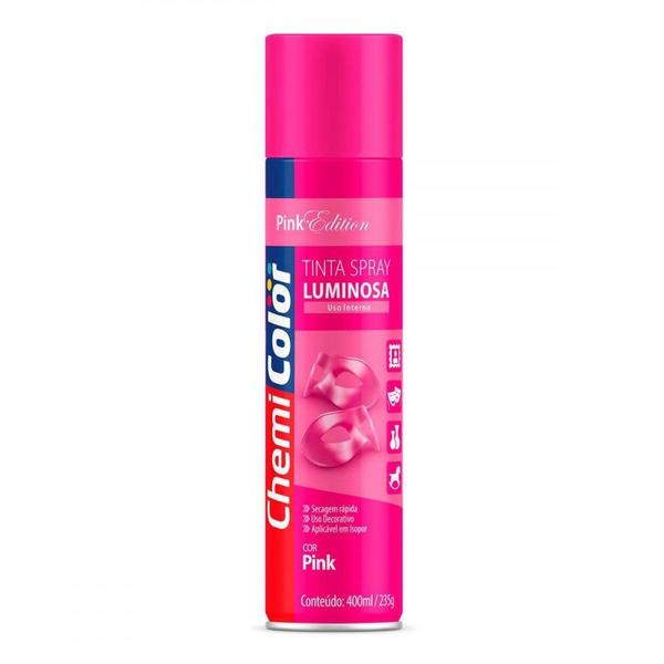 Imagem de Tinta Spray Chemicolor Luminescente Rosa Pink 400Ml