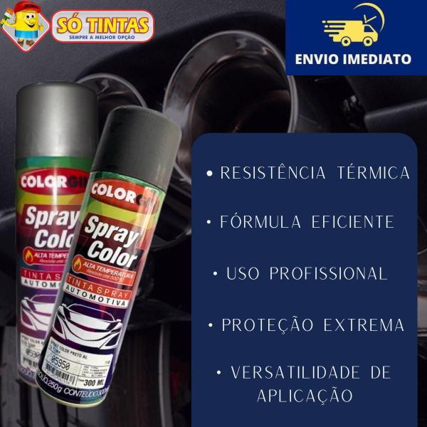 Imagem de Tinta Spray Escapamento Colorgin Alta Temperatura 500 Proteção Extrema 300ml