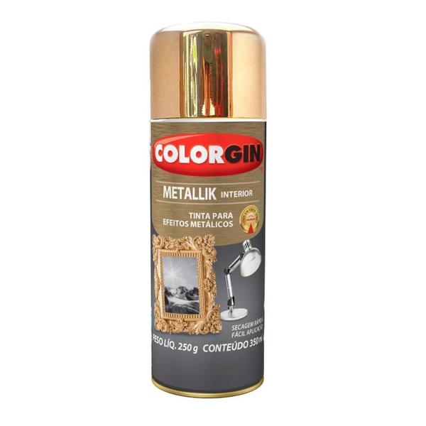 Imagem de Tinta Spray Metallik Dourado 350ml 57 - Colorgin