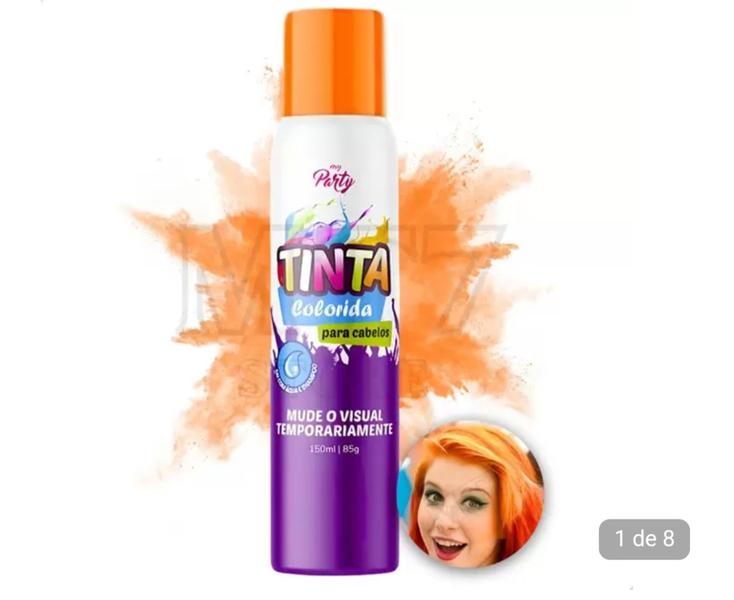 Imagem de Tinta Spray Neon Cabelo lavavel Carnaval Festas Comemorações