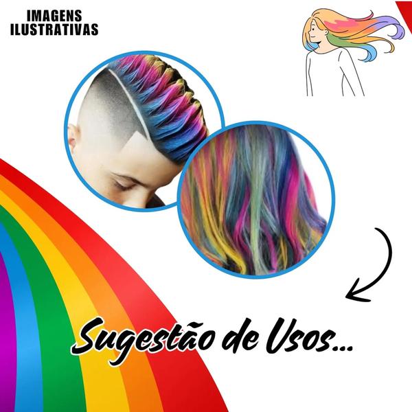 Imagem de Tinta spray para cabelo 150ml Amarelo - Tinta da Alegria TAAM15