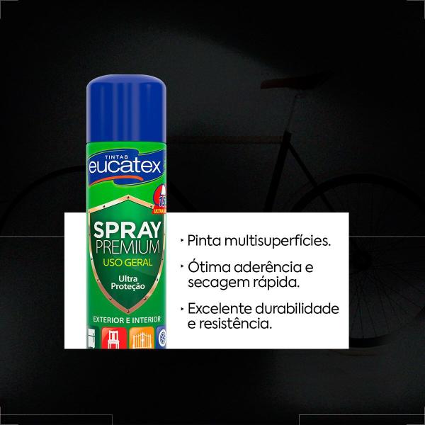 Imagem de Tinta spray premium multi uso eucatex azul escuro 400ml