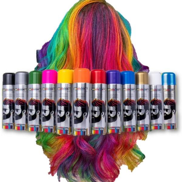 Imagem de Tinta Spray Temporária Para Cabelo 250ml