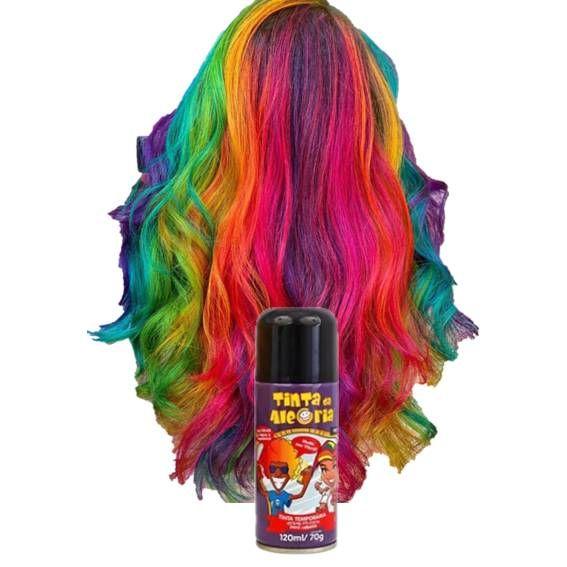 Imagem de Tinta Spray Temporária Para Cabelo - Alegria