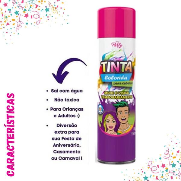 Imagem de Tinta Spray Temporária para Cabelo Neon Color