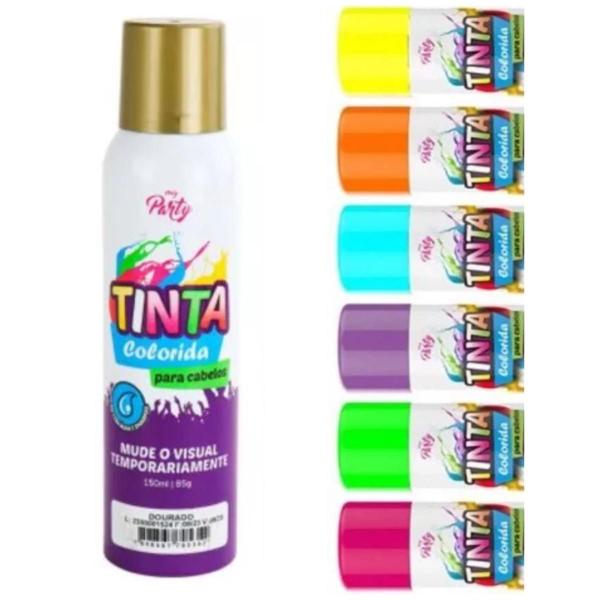 Imagem de Tinta Spray Temporária para Cabelo Neon Color