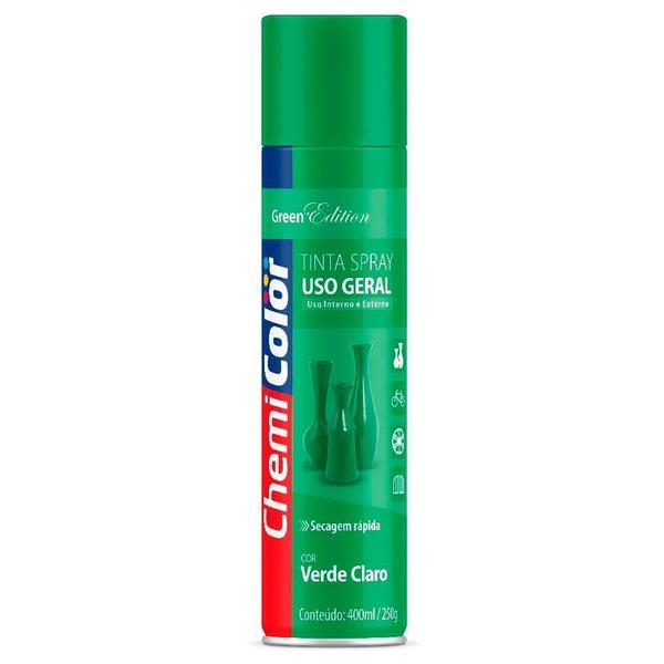 Imagem de Tinta Spray Uso Geral Chemicolor 400Ml Verde Claro Verde