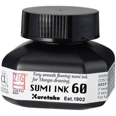 Imagem de Tinta Sumi Ink Zig Kuretake 60ml Preto