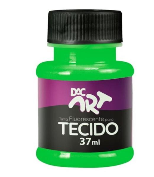 Imagem de Tinta Tecido Fluor. 37ml Verde Pt12 DAC