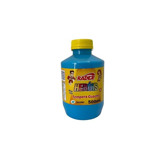 Imagem de Tinta Tempera Guache Escolar Radex Pote 500ml Azul Claro